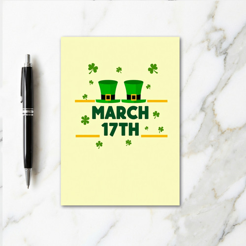 March 17Th Green Hats Day Card