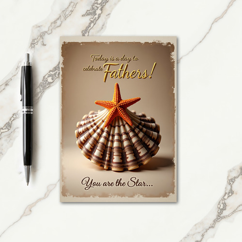 Marine Fathers Day Illustration Card
