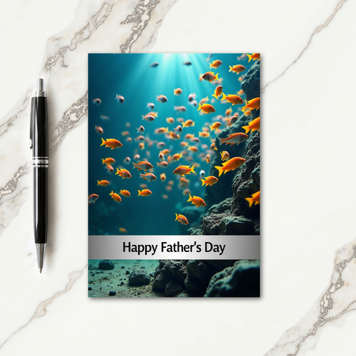 Marine Life Fathers Day Wish Card