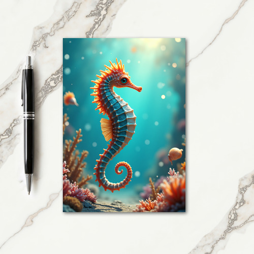 Marine Seahorse Birthday Card