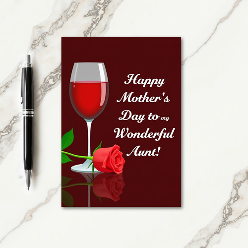 Maroon Hued Mothers Day Card
