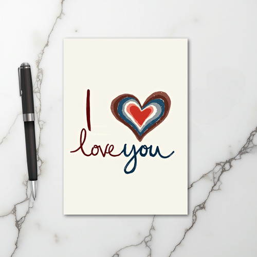 Maroon I Love You Card