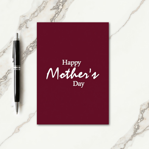 Maroon Mothers Day Script Card