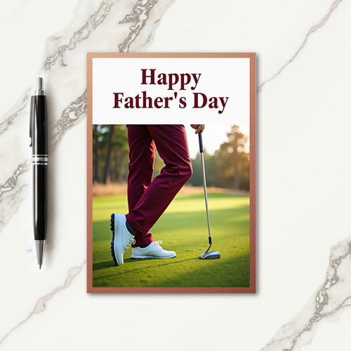 Maroon Trousers Fathers Day Card