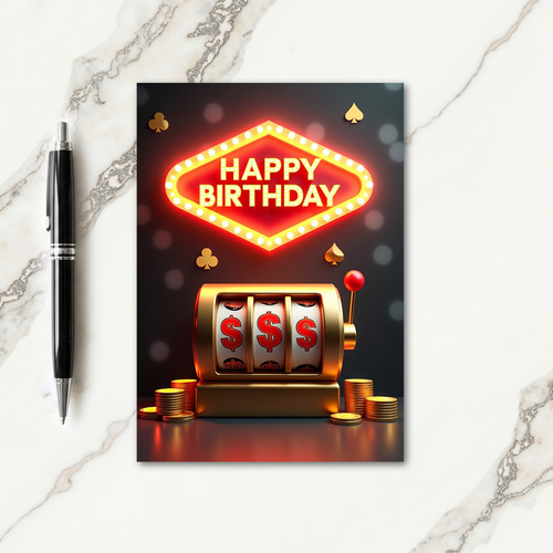 Marquee Lights Birthday Card