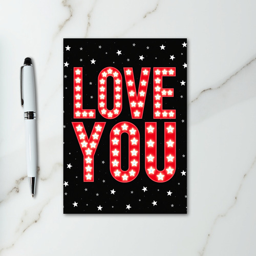 Marquee Love You Star Card