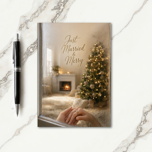 Married And Bright Christmas Card