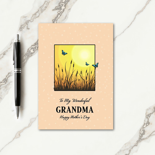Marsh Grass Mothers Day Grandma Card