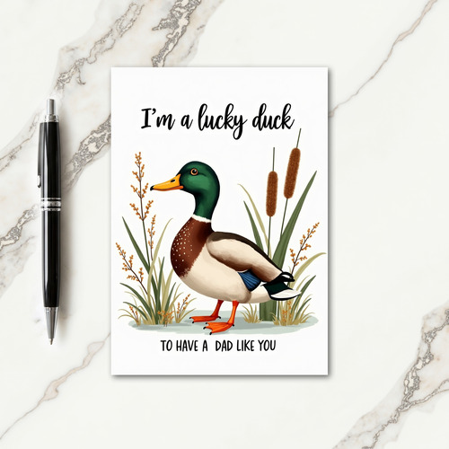 Marshland Floral Fathers Day Card