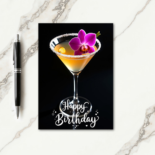 Martini Orchid Celebration Card