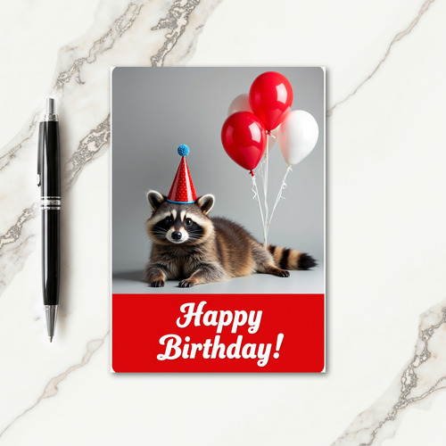Masked Creature Birthday Card