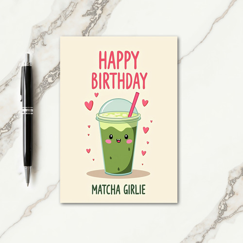 Matcha Sweet Birthday Card