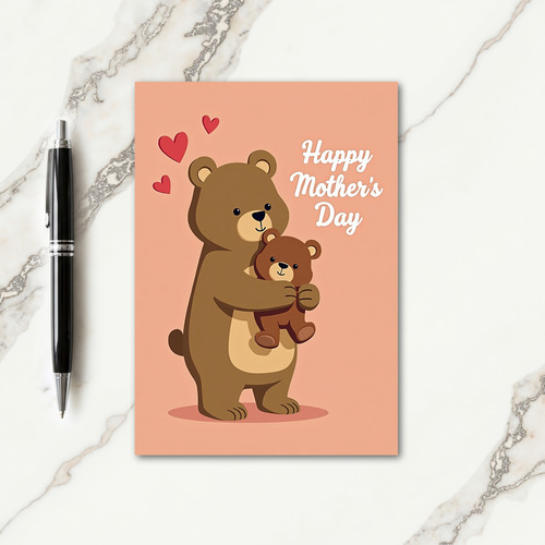 Matte Affectionate Bears Card