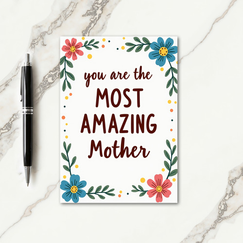 Matte Amazing Mother Card