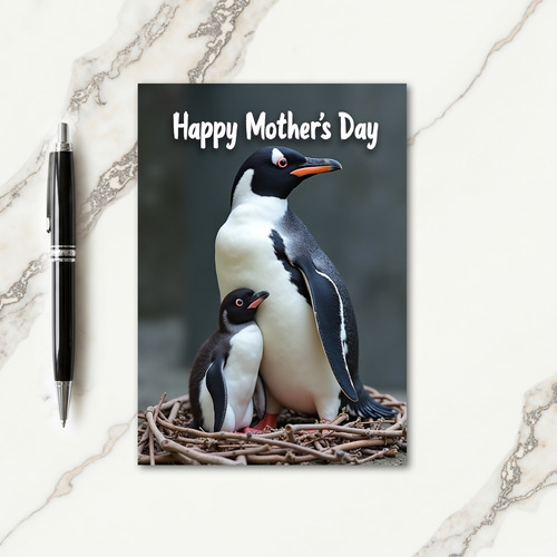 Matte Aquatic Birds Mothers Day Card