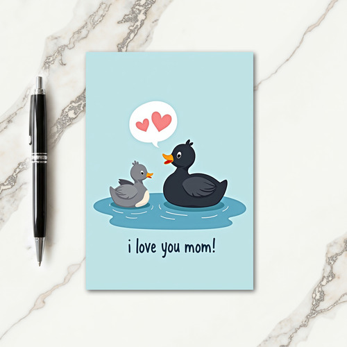 Matte Aquatic Love Card