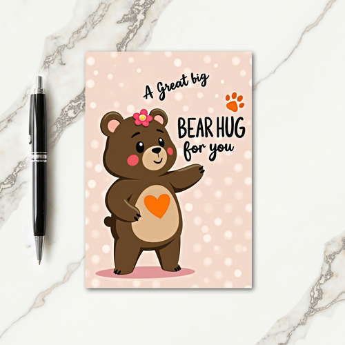 Matte Bear Hugs Card