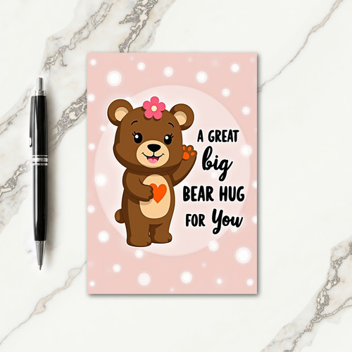 Matte Bear Hugs For You Card