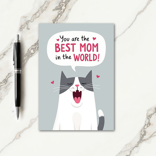Matte Best Mom In World Card