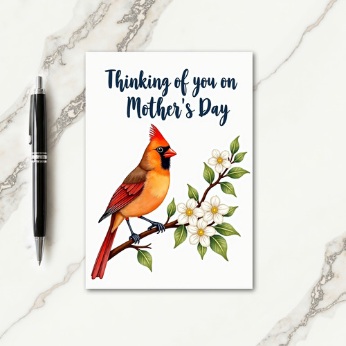 Matte Bird Branch Mothers Day Card