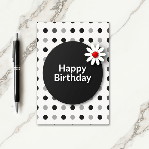 Matte Black Birthday Card