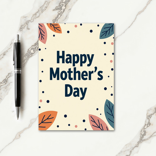 Matte Blue Celebration Card