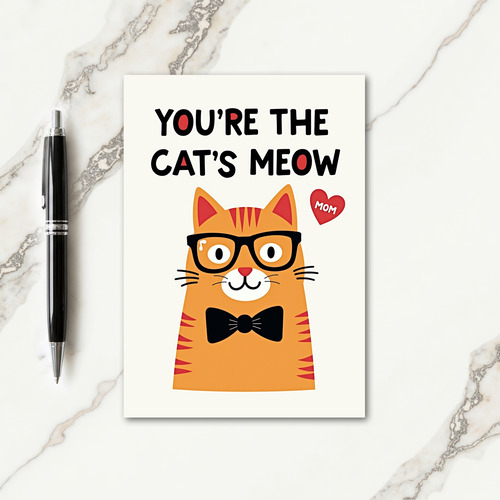 Matte Cats Meow Mom Card