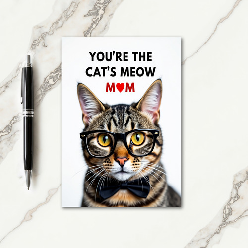 Matte Cats Meow Mom Love Card