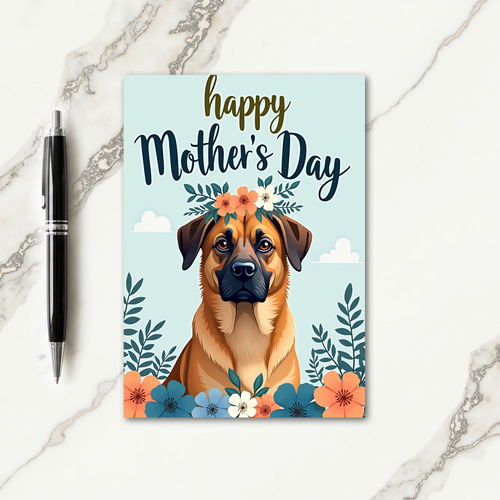 Matte Dog Mothers Day Card