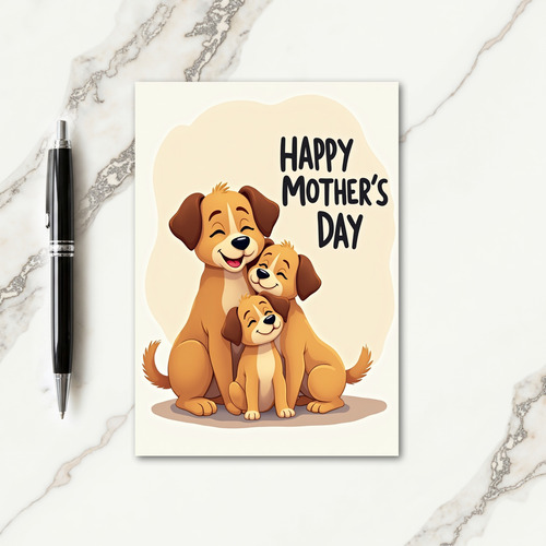 Matte Dogs Mothers Day Card