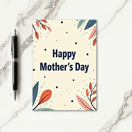 Matte Elegant Mothers Day Card