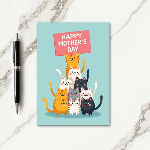 Matte Feline Mothers Day Card