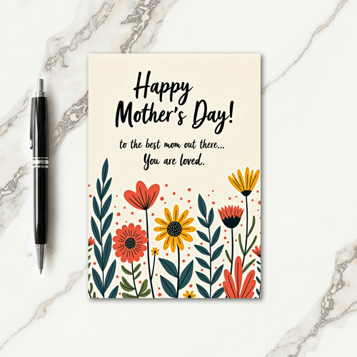 Matte Floral Celebration Card