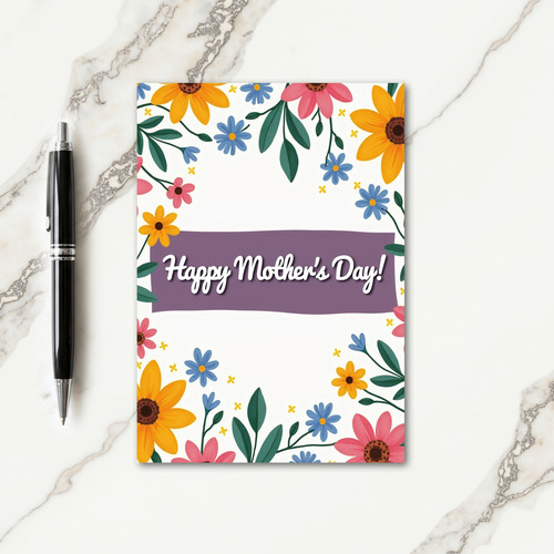 Matte Floral Greeting Card