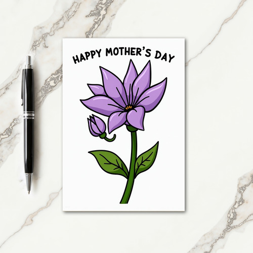 Matte Floral Happy Mothers Day Card
