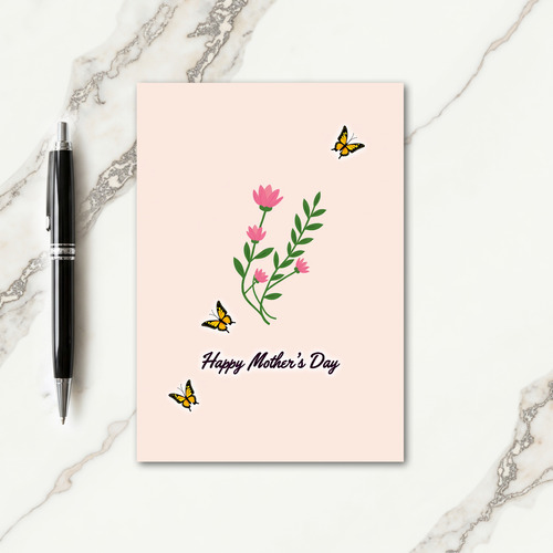 Matte Floral Mothers Day Card