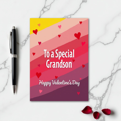 Matte Grandson Valentines Day Card