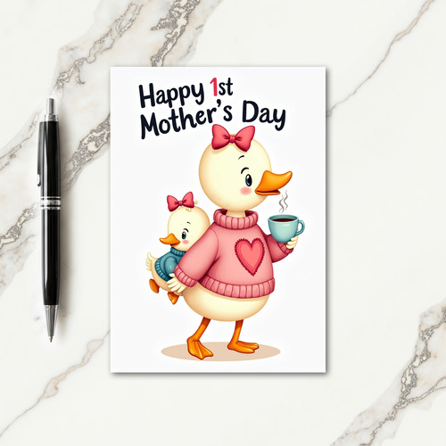 Matte Happy 1St Mothers Day Card