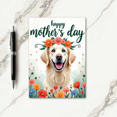Matte Happy Dog Portrait Card