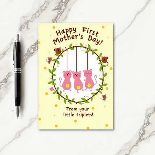Matte Happy First Mothers Day Card