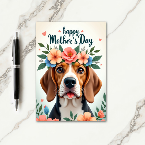 Matte Hound Mothers Day Card