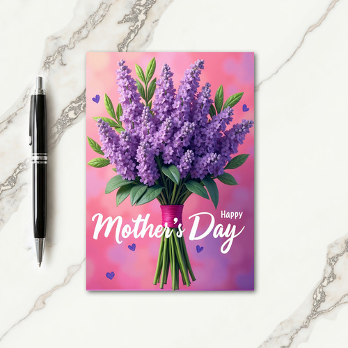 Matte Lavender Bouquet Card