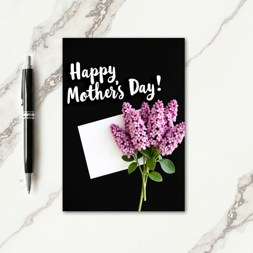 Matte Lavender Floral Card