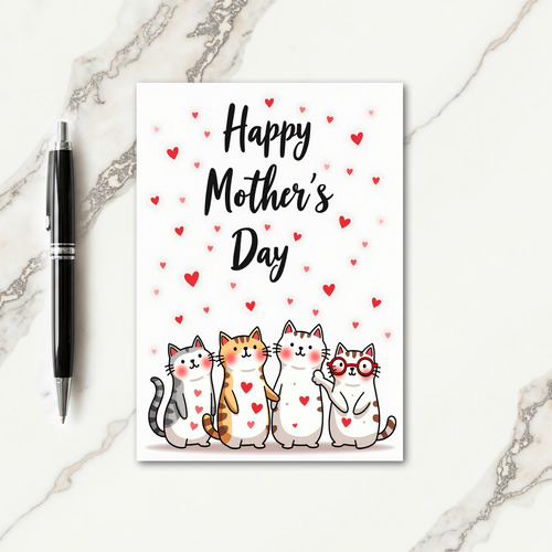 Matte Loving Cats Card