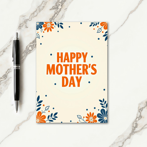 Matte Orange Celebration Card