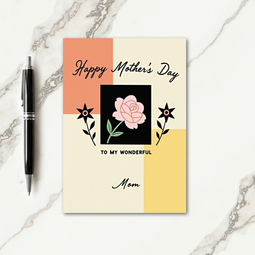 Matte Pastel Happy Mothers Day Card