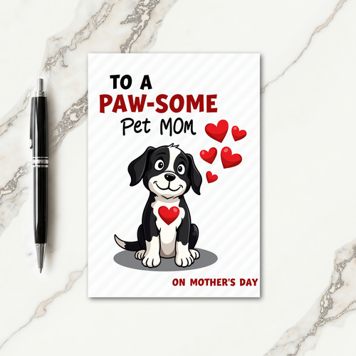Matte Puppy Love Greeting Card