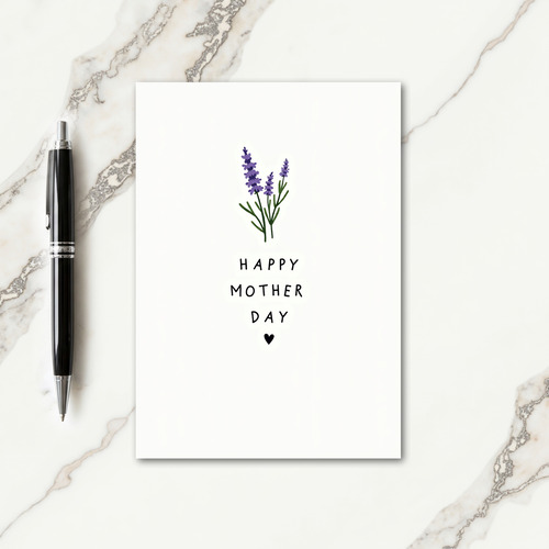 Matte Purple Blossom Card