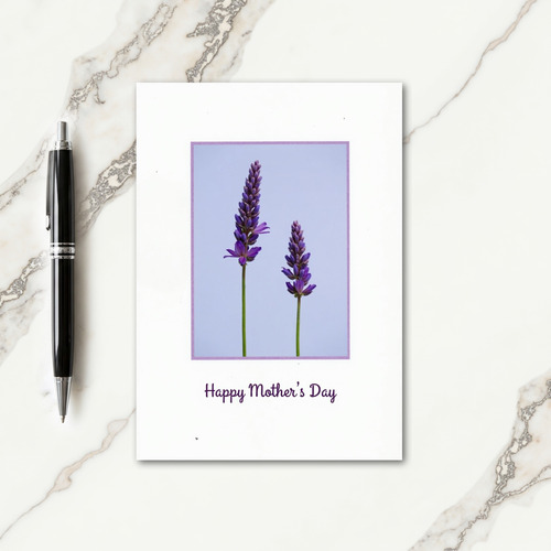 Matte Purple Floral Mothers Day Card