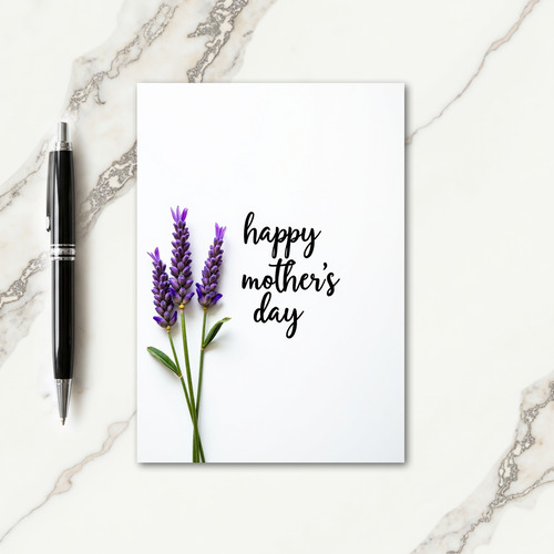 Matte Purple Flower Card